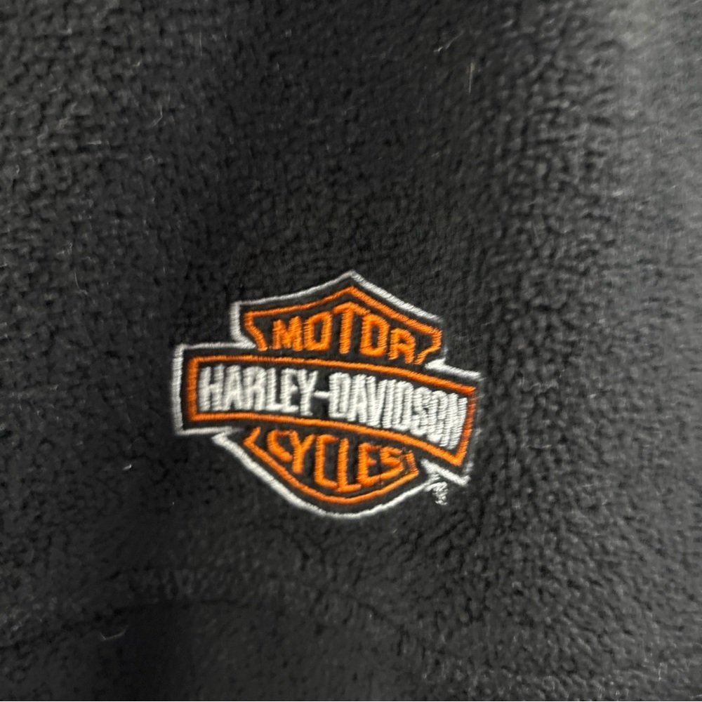 Vintage Harley-Davidson Fleece Vest Mens XL Black Sleeveless California - Picture 2 of 9